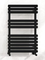 Arezzo Design Flat Black 500x800 mm törölközőszárító radiátor, fekete AR-FB8050
