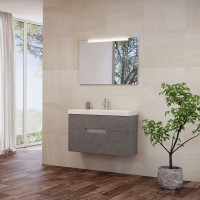Tboss Slim 80 helytakarékos alsó fürdőszobabútor 2 fiókkal, mosdóval, 34 színben választható