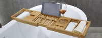Wellis Bridge Plus bambusz kádtálca, tablet, könyv tartóval, pohártartóval