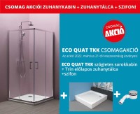 Kolpa San Eco Quat TKK 80x80 cm szögletes zuhanykabin + Trin 80x80 cm zuhanytálca + szifon CSOMAG