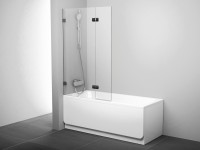 Ravak BVS2-100 kétrészes, ki- és behajtható kádparaván, Anticalc üvegbevonattal, balos vagy jobbos k