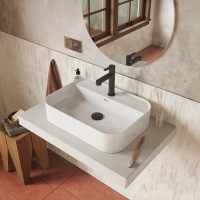 Ravak Puri mosdócsaptelep, leeresztő nélkül, fekete PU 014.21BL