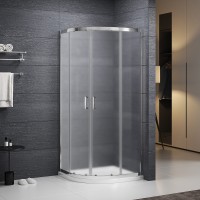 Roltechnik Project Line Albis Matt 80x80 cm íves zuhanykabin, tolóajtókkal, matt intim üveggel