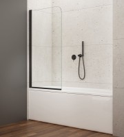 Aqualine Vilma 60x140 cm kádparaván, fekete profillal