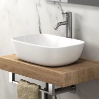 Coycama Due fényes fehér, pultra tehető kerámia mosdó 46x33 cm