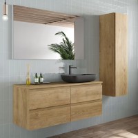 Coycama Viena Modular 140 cm (70+70) fürdőszobabútor, Natural oak színben, mosdó nélkül