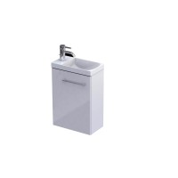 Roltechnik Geo 40 cm fali mosdó - kézmosó szekrény, kerámia mosdóval, fényes fehér színben