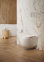 Cersanit Navado Pro perem nélküli fali WC Tornádó öblítéssel + lecsapódásmentes WC ülőke SZETT
