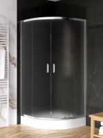 New Trendy Suvia 90x90 cm íves zuhanykabin, matt - intim üveggel, Active Shield vízlepergető üvegbev