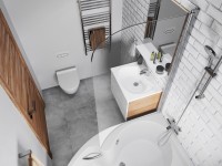 Ravak CVSK1 Rosa 140, 150 cm kádakhoz kádparaván, króm keret + átlátszó üveg, jobbos vagy balos vált