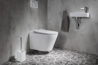 Sapho Paco Rimless PZ1012R perem nélküli fali WC + Slim lecsapódásmentes, vékonyított WC ülő