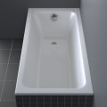 Duravit D-Code 150x75 cm egyenes akril kád, lefolyó a lábrészen