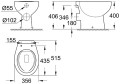 Grohe Bau Ceramic Rimless - perem nélküli álló WC, hátsó kifolyású 39430000