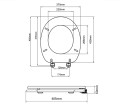 Aqualine WC ülőke, MDF, Tölgy színben 1705-10