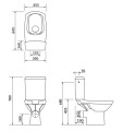 Cersanit Carina Compact Clean On - perem nélküli monoblokk WC + tartály + lecsapódásmentes Duro
