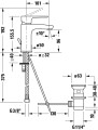 Duravit B.1 mosdócsaptelep leeresztővel, S méret