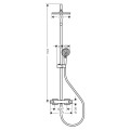 Hansgrohe Vernis Shape Showerpipe 230 1 jet zuhanyrendszer, termosztátos csapteleppel, matt fekete