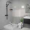 Hansgrohe Vernis Shape Showerpipe 230 1 jet zuhanyrendszer, termosztátos csapteleppel, matt fekete