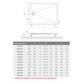 Roltechnik Marmo Neo Square 80x110 cm aszimmetrikus, szögletes, öntöttmárvány zuhanytálca