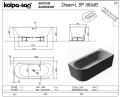 Kolpa San Dream-SP 180x80 cm sarokba tolható akril, térben álló kád előlappal, jobbos vagy bal