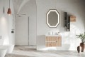 Savini Portofino fürdőszobabútor 3021CF40 aranytölgy + fehér színben, mosdóval