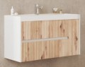 Savini Portofino 100 cm fürdőszobabútor 3022CF40 aranytölgy + fehér színben, mosdóval