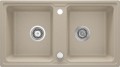 Deante Zorba 78x43,5 cm gránit mosogató, 2 medence, sand színben