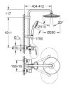 Grohe Tempesta System 250 Cube szögletes zuhanyrendszer, egykaros csapteleppel 26692001
