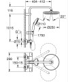 Grohe Tempesta System 250 Black termosztátos zuhanyrendszer, fekete 266702431