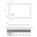 Roltechnik Flat Kvadro 75x150x6 cm szögletes, lapos, akril zuhanytálca 8000243